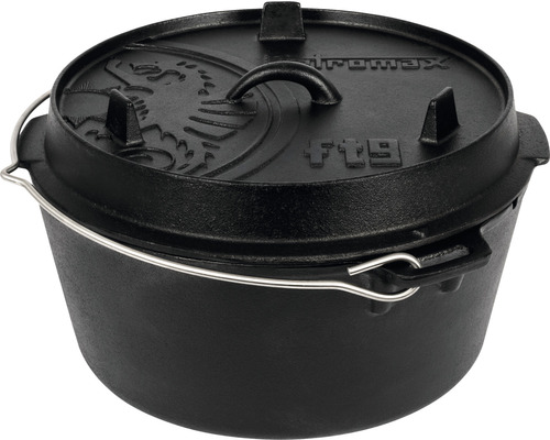Pot à feu Cocotte 17,5 x 35 cm fonte noir