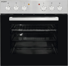 Exquisit Elektro-Einbaubackofen mit Drehreglern und Innenraum