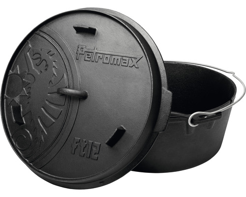 Petromax Dutch Oven aus Gusseisen mit Deckel und Tragegriff