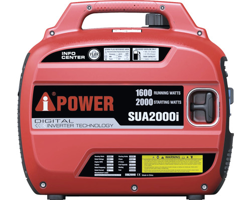A-iPower Stromerzeuger mit einer Leistung von 1600 Watt und einer Anlaufleistung von 2000 Watt