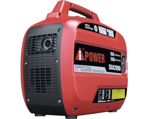 Roter Stromerzeuger mit Tragegriff