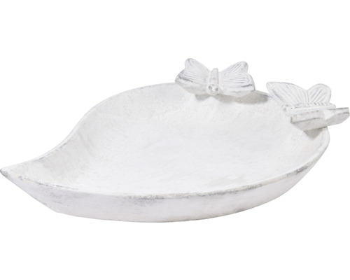 Coupe décorative en forme de feuille avec motifs papillons