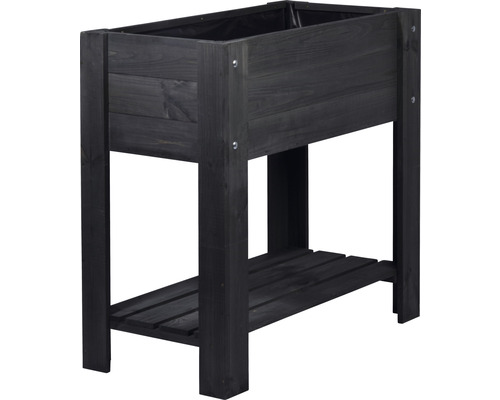 Jardinière surélevée en bois avec étagère