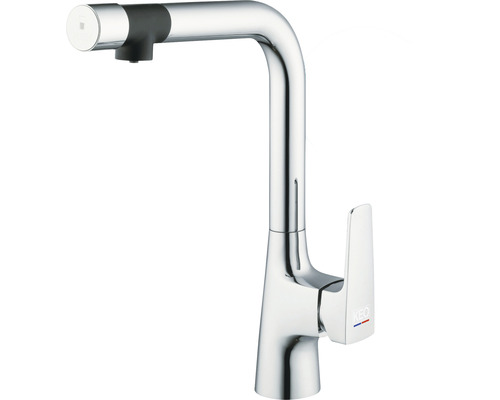 Robinet de cuisine avec filtration d'eau KEO Mizu chrome brillant chlore, calcaire et métaux lourds Robinet de cuisine avec filtration d'eau KEO Mizu chrome brillant chlore, calcaire et métaux lourds