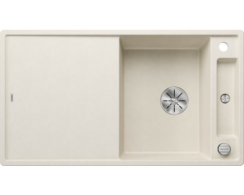 Spüle Blanco AXIA III 5 S 915 x 510 mm softweiß ohne Multifunktionsschale 527039 Blanco Spüle mit Abtropffläche