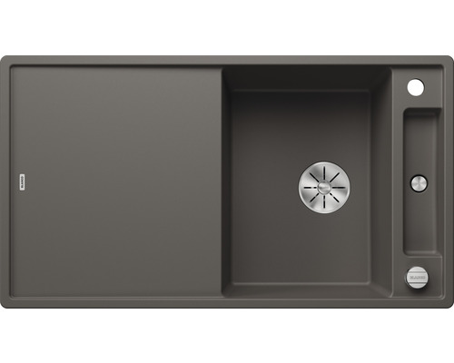 Spüle Blanco AXIA III 5 S 915 x 510 mm vulkangrau ohne Multifunktionsschale 527223 Spüle aus Silgranit mit Abtropffläche