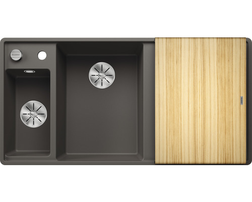 Évier avec égouttoir et planche à découper