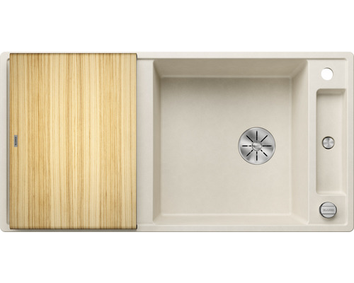 Spüle mit Bambus Schneidebrett