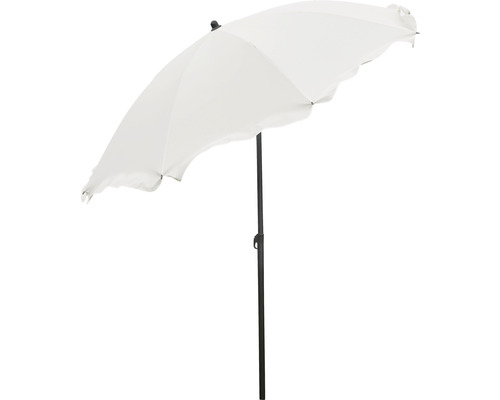 Sonnenschirm mit Metallstiel und gewelltem Rand