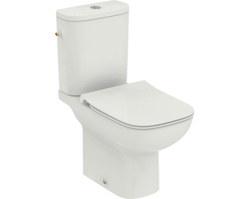 WC avec réservoir Ideal Standard i.life A cuvette à fond creux sans bride blanc brillant avec abattant R045801