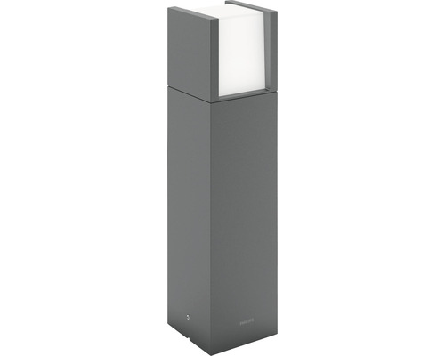 Borne extérieure LED IP44 alu 6W 600 lm 2700 K hxl 400x100 mm Arbour anthracite Luminaire d''extérieur en métal avec sortie de lumière