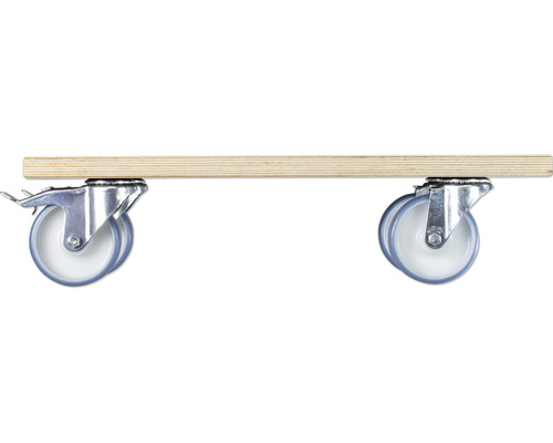 Möbelroller mit vier Rollen und Bremse