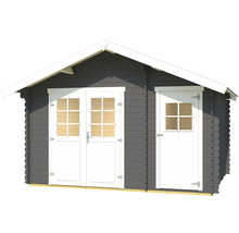 Abri de jardin avec double porte et porte simple