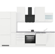 Cuisine complète Flex Well avec appareils Varo 310 cm blanc mat démontée variante réversible 00012314
