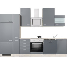 Cuisine complète Flex Well avec appareils Tiago 310 cm gris basalte mat démontée variante réversible 00012311
