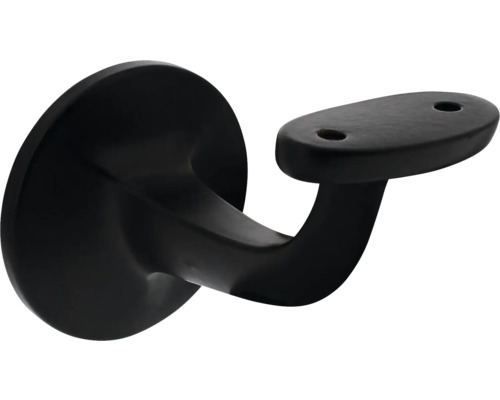 Schwarzer Geländerhalter aus Metall