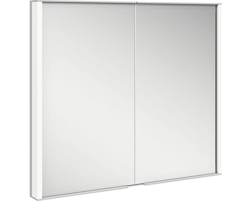 Armoire de toilette KEUCO Royal Match 80 x 15 x 70 cm couleur alu 2 portes LED IP 20