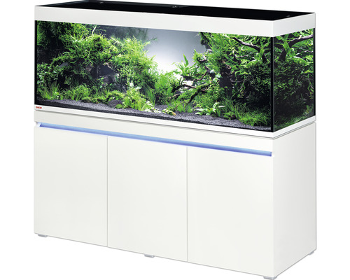 Kit complet d'aquarium EHEIM incpiria 530 avec éclairage à LED et meuble bas éclairé alpin