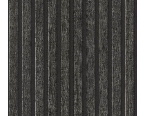 Vliestapete 39109-4 Holzpaneele grau-schwarz Holzvertäfelung für Wandgestaltung