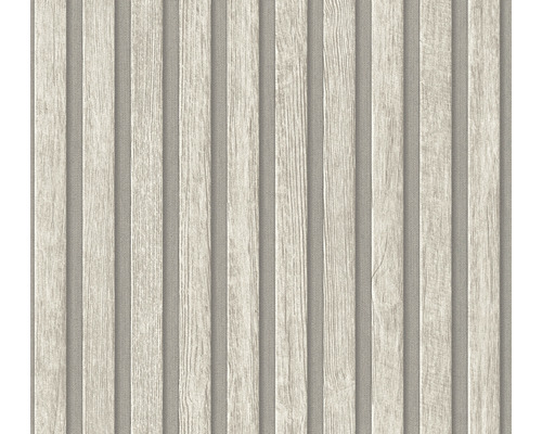 Papier peint intissé 39109-5 panneaux de bois gris