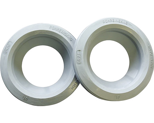 Zwei GRAF Rohreingänge DN 70 Millimeter bis 4 Millimeter