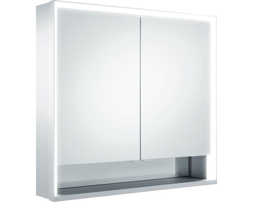 Armoire de toilette KEUCO Royal Lumos 80 x 16,5 x 73,5 cm argent 2 portes led IP 24