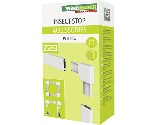 Raccord d'angle pour moustiquaire Windhager PLUS blanc