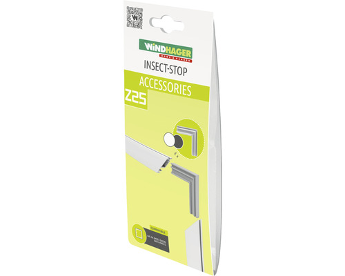 Raccord d'angle pour moustiquaire Windhager EXPERT fenêtre en aluminium en kit Windhager Moustiquaire Z25 Accessoires Emballage