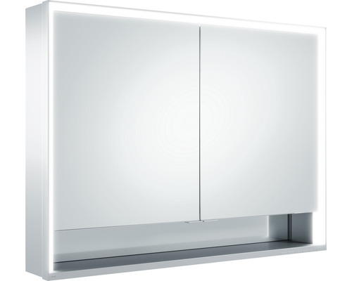 Armoire de toilette KEUCO Royal Lumos 100 x 16,5 x 73,5 cm argent 2 portes led IP 24