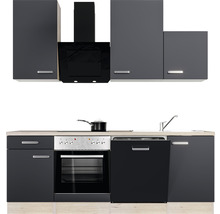 Cuisine complète avec appareils Flex Well Santo 220 cm anthracite mat démonté variante réversible 00011040