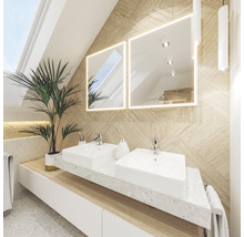LED Spiegel ALU 65 x 80cm silver