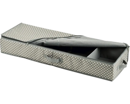 Boîte de rangement avec fermeture éclair et motif à pois