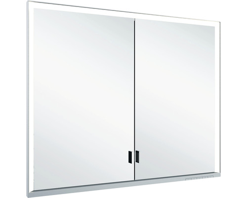 Armoire de toilette KEUCO Royal Lumos 90 x 16,5 x 73,5 cm argent 2 portes led IP 24 encastré