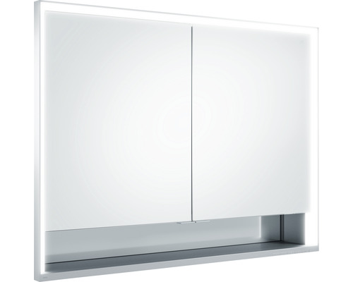 Spiegelschrank KEUCO Royal Lumos 100 x 16,5 x 73,5 cm silber 2-türig LED IP 24 Unterputz 713