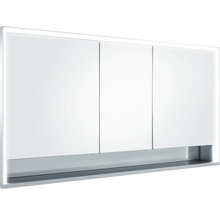 Armoire de toilette KEUCO Royal Lumos 140 x 16,5 x 73,5 cm argent 3 portes led IP 24 encastré