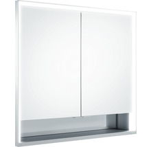 Armoire de toilette KEUCO Royal Lumos 70 x 16,5 x 73,5 cm argent 2 portes led IP 24 encastré