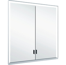 Spiegelschrank KEUCO Royal Lumos 70 x 16,5 x 73,5 cm silber 2-türig LED IP 24 Unterputz 723