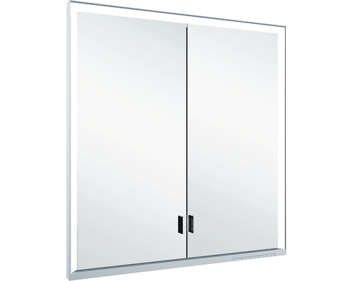 Spiegelschrank KEUCO Royal Lumos 70 x 16,5 x 73,5 cm silber 2-türig LED IP 24 Unterputz