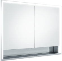 Armoire de toilette KEUCO Royal Lumos 105 x 16,5 x 73,5 cm argent 2 portes led IP 24 encastré