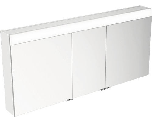 Armoire de toilette KEUCO Edition 400 141 x 16,7 x 65 cm couleur alu 2 portes LED IP 24