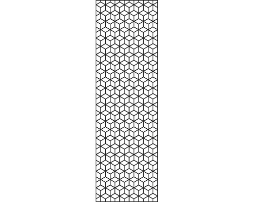 Designeinsatz GroJa Flex Cube XL 60 x 180 cm anthrazit Dekorplatte mit geometrischem Würfelmuster