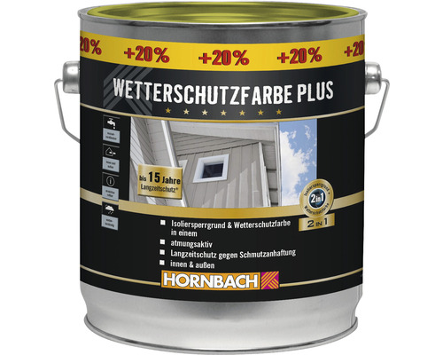 HORNBACH Wetterschutzfarbe silbergrau 3 l