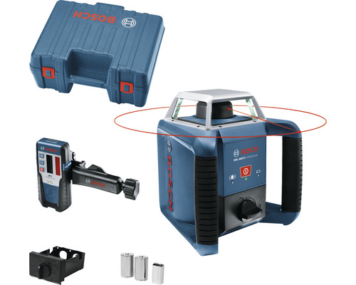 Laser rotatif Bosch Professional GRL 400 H avec coffret de transport, récepteur laser LR 1 Professional et accessoires