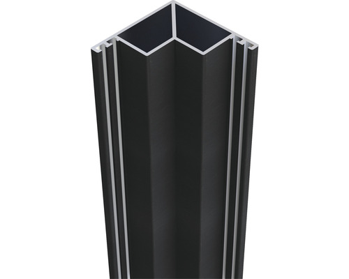 Profilé de recouvrement Osmo Alu-Cladding Rhombus 6,1 x 200 x 6,1 cm anthracite Profilé de poteau en aluminium