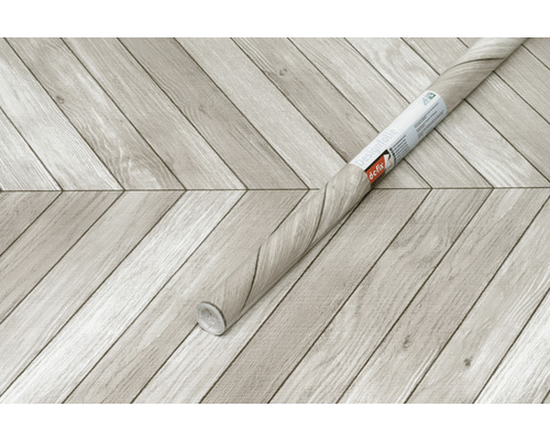 Rolle Designfolie mit Holzoptik im Fischgrätenmuster