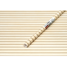 Rolle Designfolie Holzoptik auf horizontalen Holzpaneelen
