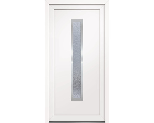 Weisse Innentür mit Glaseinsatz