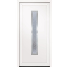 Porte d''entrée blanche avec insert en verre