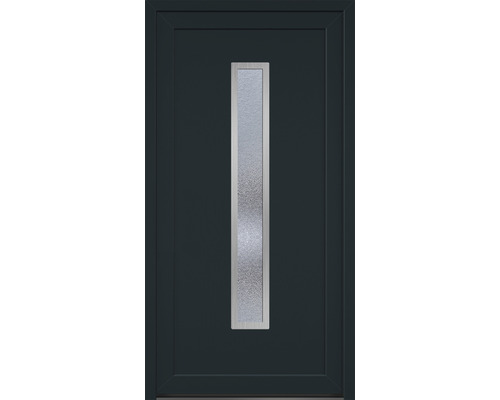 Porte d''entrée avec insert en verre allongé