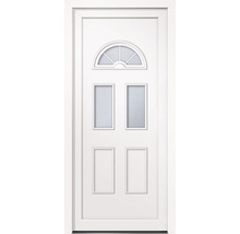 Porte blanche avec inserts en verre